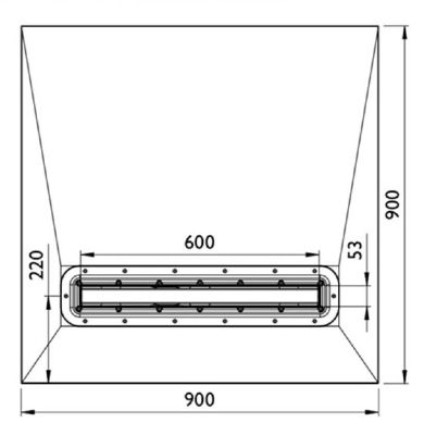 IMPEY AQUA-DEC LINEAR 4 WETROOM FLOOR FORMER 900mm x 900mm for TILED FLOORS, AD4L9090 IMPEY AQUA-DEC LINEAR 4 WETROOM FLOOR FORMER 900mm x 900mm for TILED FLOORS, AD4L9090